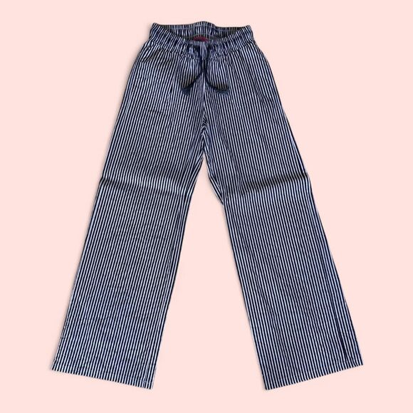 Navy and white striped edikted pants - Picture 1 of 2